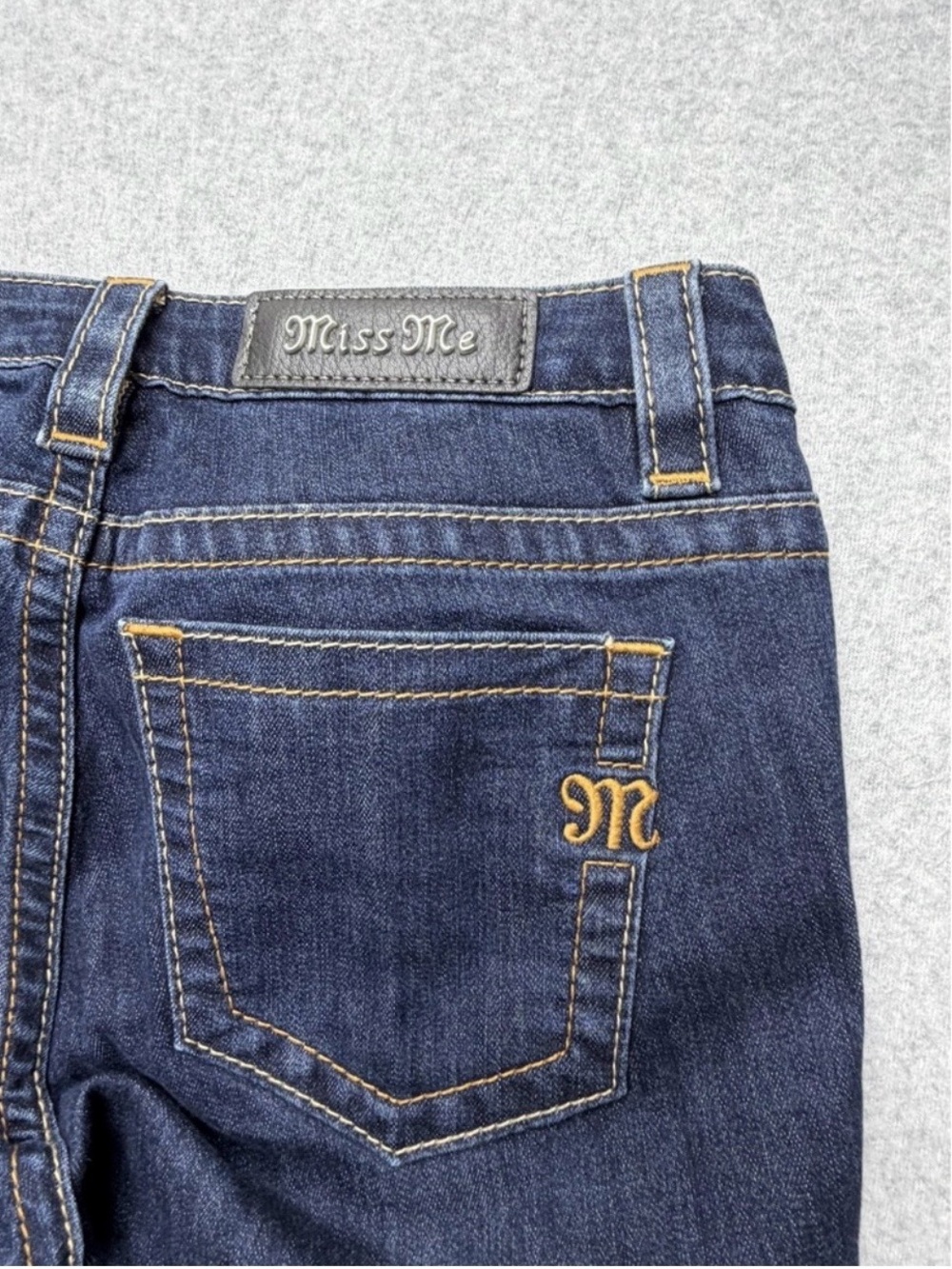 Miss Me Dark Indigo Ankle Zip Cropped Jeans